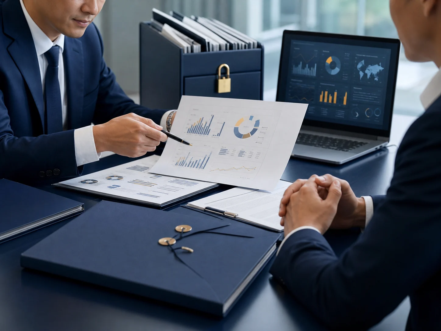 秘密保持と資料確認を表すBPO業界M&Aプロセスのイメージ
