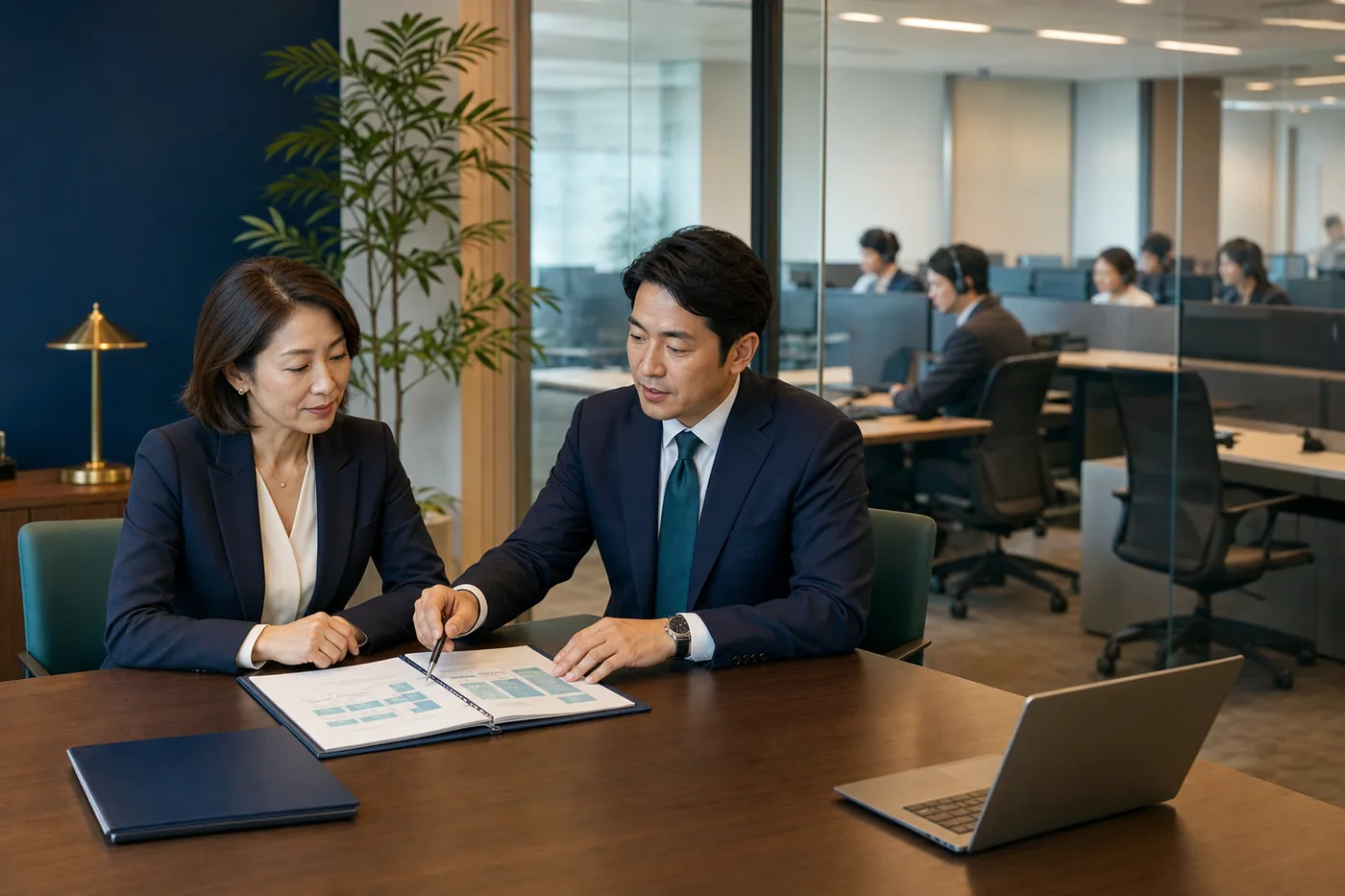 秘密保持を前提にBPO会社の契約資料とKPIを整理する会議